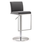 Amalfi Grey Performance Vegan Leather Adjustable Stool Model: TOV-K3616